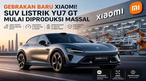 Gebrakan Baru Xiaomi! SUV Listrik YU7 GT Mulai Diproduksi Massal